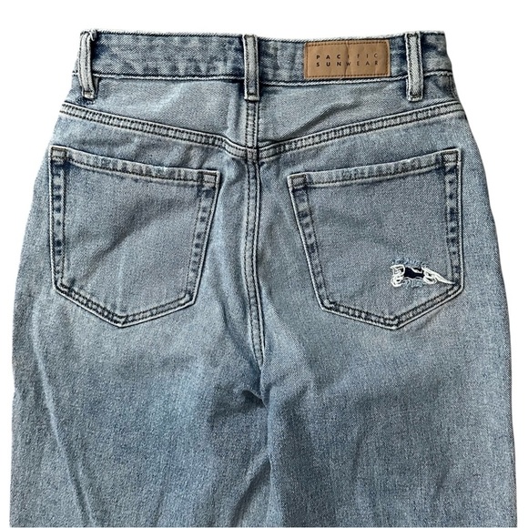 PacSun 90's Boyfriend High Rise Distressed Jeans Blue Size 26 - Picture 4 of 8